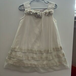 Catherine Malandrino girls 3T dress cream and gold